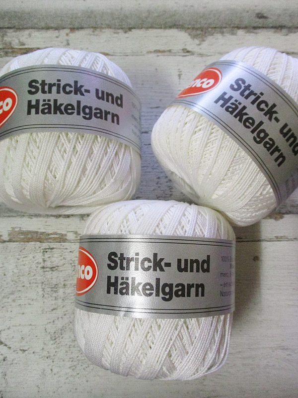 Wolle Strick-_und_Häkelwolle Wenco Farbe_001 Baumwolle Mako merc - Woolnerd