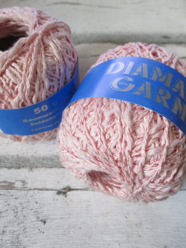 Wolle Diamantgarn Farbe_2033 rosa 66umwolle 34%Viskose Seidenglanz - Woolnerd