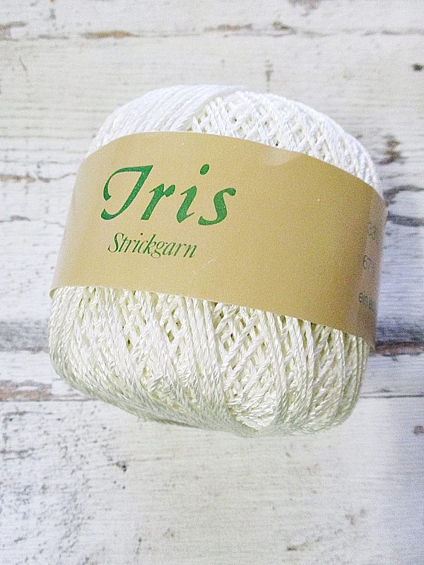 Häkelgarn Wolle Strickgarn Iris 67%Viskose 33umwolle Farbe_1 perlweiss - Woolnerd