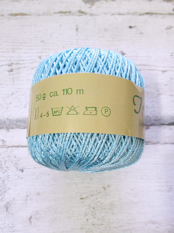 Wolle Strickgarn Iris 67%Viskose 33umwolle Farbe_7 eisblau - Woolnerd