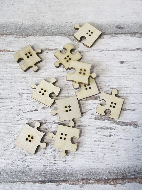 Holzknopf "Puzzle" – Bild 2