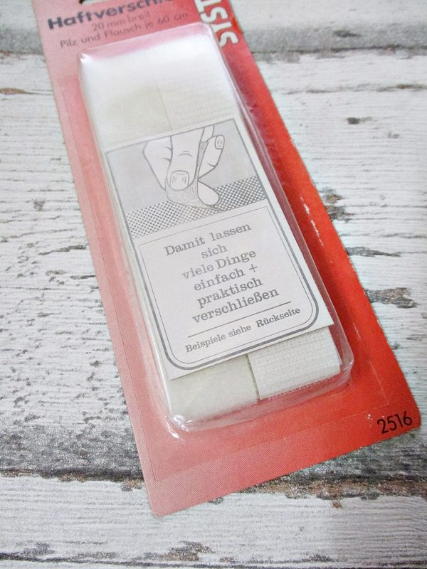Klettband Haftverschluss (weiß) – Bild 3