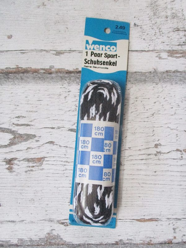 Schnürsenkel (schwarz-weiß), 180 cm
