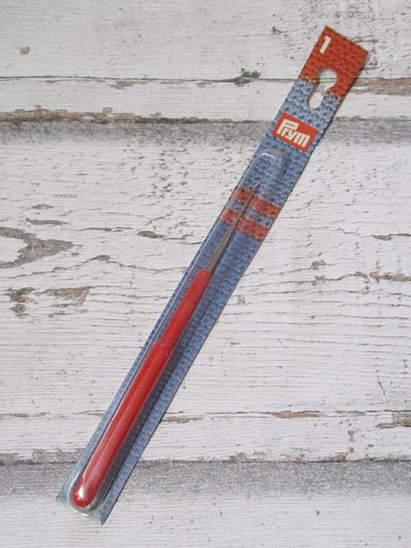 Häkelnadel Stärke 1,0 von Prym (silber-rot)