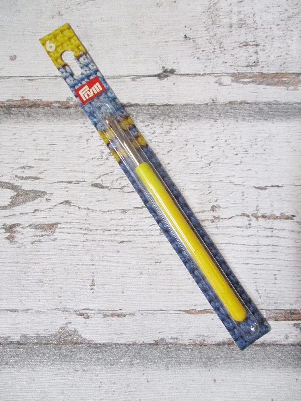 Häkelnadel Stärke 6 von Prym (silber-gelb)