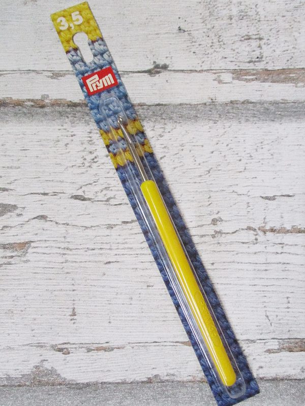 Häkelnadel Stärke 3,5 von Prym (silber-gelb)