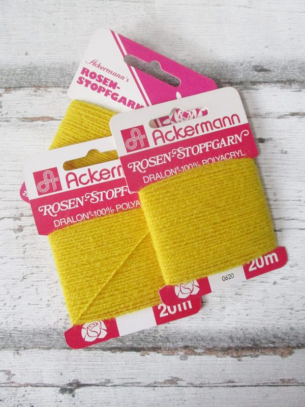 Rosen-Stopfgarn Ackermann Dralon Polyacryl 20m Farbe_0620 vanillegelb - Woolnerd