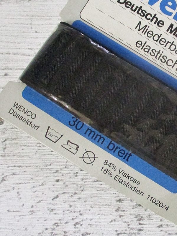 Gummiband/ Miederband (schwarz) – Bild 3