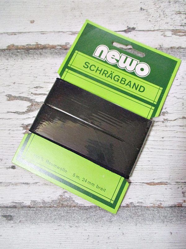 Schrägband (schwarz), nicht vorgefalzt