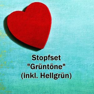 Stopfset Grüntöne inklusive Hellgrün - WOOLNERD