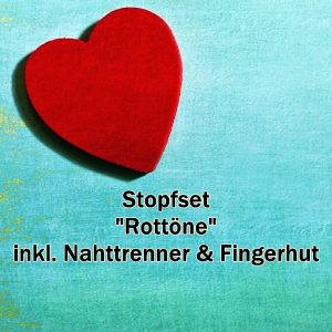 Stopfset Rottöne inkl. Nahttrenner Fingerhut - WOOLNERD