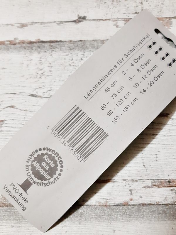 Schnürsenkel NEWO braun 45cm rund 2 Paar pro Packung - WOOLNERD