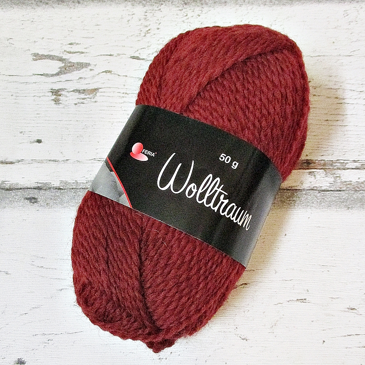 Wolltraum FERIA Schurwolle weinrot - Woolnerd